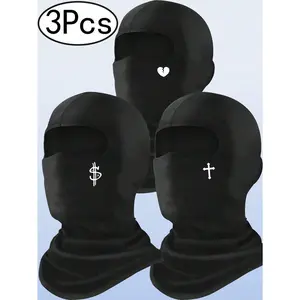 Free ship 1PC/3PCS Ski Mask Mask Face Cover Balaclava Full Face Mask Summer Face Cover UV Protection Balaclava Men Women Outdoor Sports Face Mask For Men And Women – Skiing, Snowboarding, Motorcycle, UV Protection & Wind Protection Motorbike Protective Ge