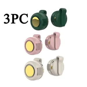 Hands-Free Portable Waist & Neck Fan - Bladeless Clip-On Cooling for Summer Travel & Outdoors  3 Speeds, 6H Runtime, USB-C Fast Charge-3PC