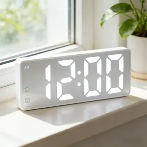 LED Alarm Clock, USB Plug-in/Battery Powered Digital LED Display Electronic Alarm Clock, Desktop Clock for Home Office Dormitory Decor, USB Powered Clocks