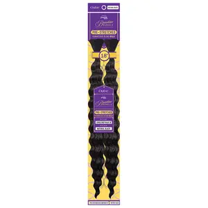 OUTRE PURPLE PACK BRAZILIAN BUNDLE 100% HUMAN HAIR BLEND BRAID - PRE STRETCHED LOOSE DEEP BULK 18/24 inch