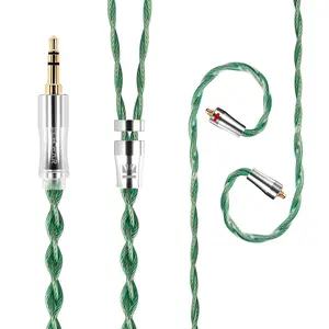 KBEAR Aegis QDC 3.5mm  4-Core Premium Audio Cable Extension Cords for Wired Earphones/Headsets/IEM, Upgrade OFC Cable, IEM Replacement with 2Pin/MMCX/QDC Connectors for KZ/KBEAR/CCZ Earbuds