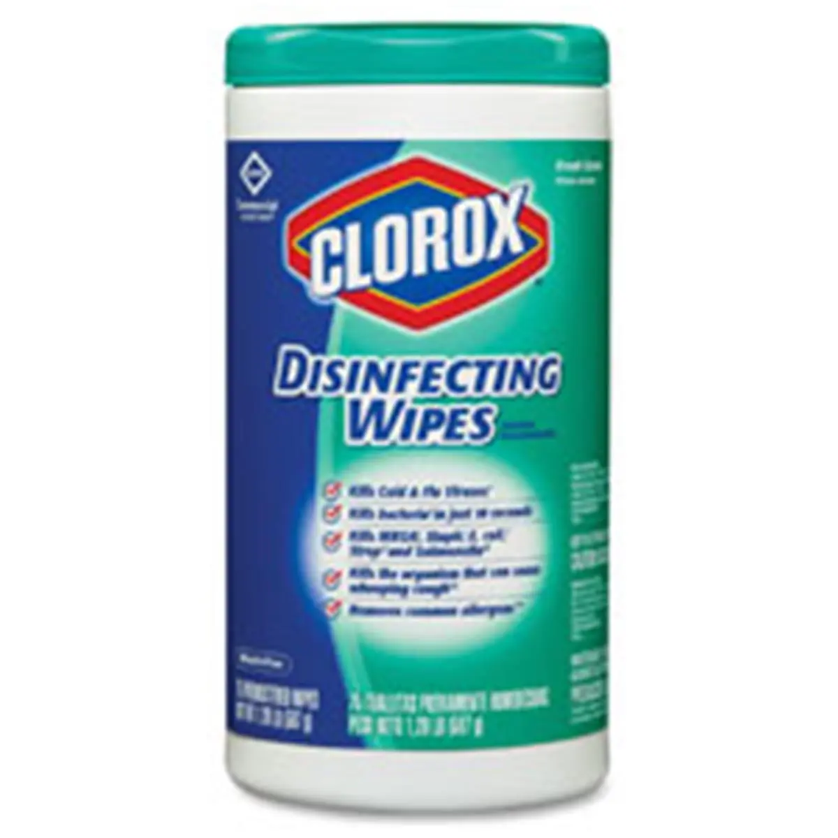 Clorox CLO15949CT Large Pre-Moistened Disinfectant Wipes, Anti-Bacterial, Fresh Scent, 75 Wipes per Canister, 6 Per Carton, Virus Killer, Household Cleaning Item for Mirrors (212 MAIN)