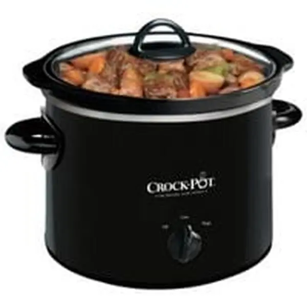 Sunbeam Rival 7388937 Compact 2 qt. Manual Round Pot Slow Cooker, Black, for Organized Kitchen Spaces