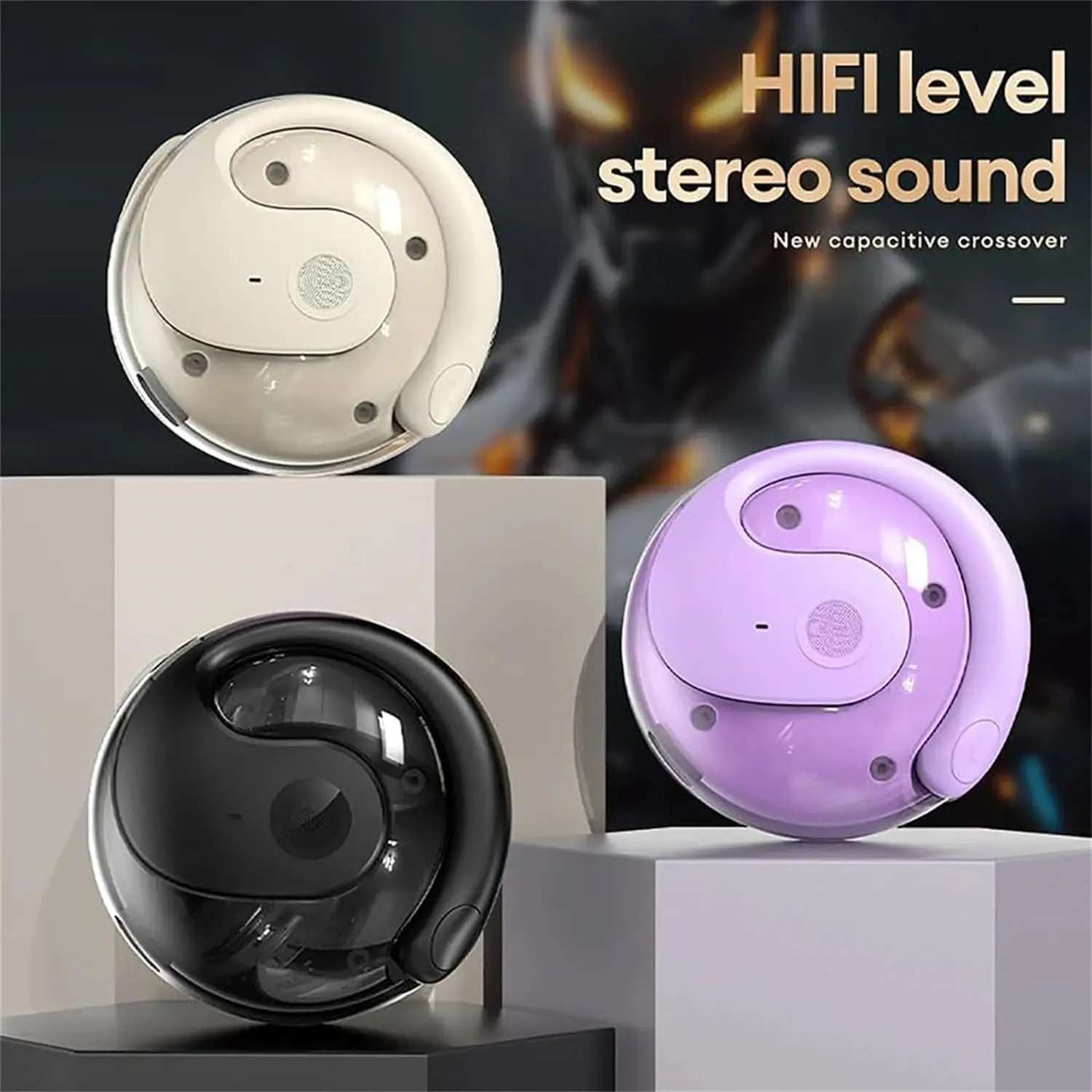 OWS Wireless Bluetooth Earphones Wireless Bluetooth 5.4 Waterproof Sport Headsets Support Playing Music Phone Calls Headphones Noise Reduction Headphones with Mic