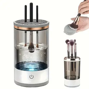 Ultrasonic Electric Makeup Brush Cleaner - USB-Rechargeable Automatic Washer, Quick-Drying Deep Cleaning Tool, Portable Cosmetic Brush Holder
