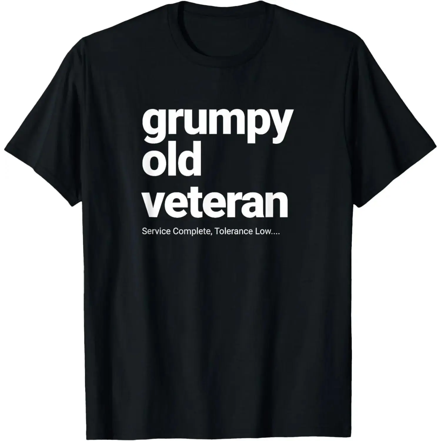 Women's 100% Cotton Comfy Soft Short-Sleeve Casual T-Shirt, Funny Grumpy Old Veteran Design for Military Vets, Love-Inspired Style