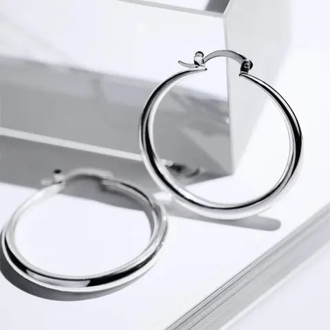 1 Pair Fashion Elegant Geometric Design Hoop Earrings, Geometric Hoops, Simple Matching Ear Jewelry, Fashionable Earrings for Party, Daily Clothing Decor for Girl