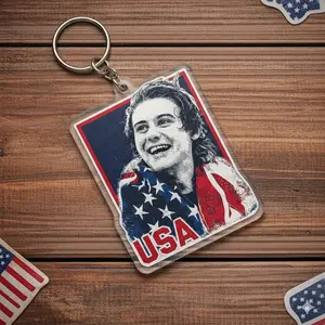 Jack Hughes USA Hockey Golden Goal 2026 Hockey Keychain