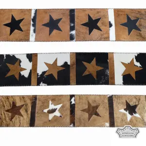 Cowhide Star Table Runner