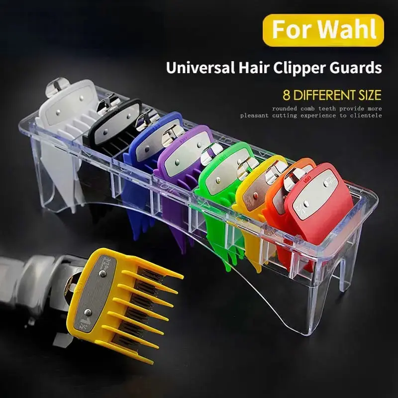 8/10PCS Universal Hair Clipper Limit Comb Guide Attachment Set - Adjustable, ABS, 8 Sizes Limit Comb, 8 Different Sizes, Lengthening, Durable, with Storage Function for Home & Professional Haircut