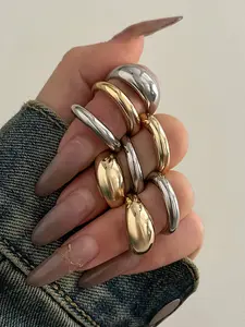 Women's Fashion Wide Open Rings Set, 8-Piece Casual Jewelry Collection, Comfortable Daily Wear Accessories for Women, Statement Rings