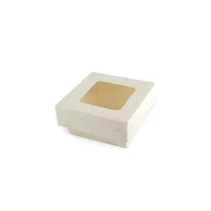 212 MAIN 34oz Disposable Square Base White Kray To-Go Boxes with Window Lids, 250-Pack Disposable Tableware, Ideal for Birthday Gift Ideas & Gift Packaging