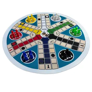 Portable Flying Chess Board Game, Jackaroo Flying Chess Mouse Pad, Family Board Game, Family Fun Game, Perfect for Home Outdoor Games, Party Activities, Christmas Gift