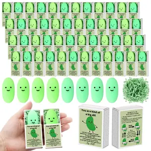 Appreciation Pickle Gifts Cute Stress Balls with Support Gift Boxes Dumpster Fire You Rock Stone Jesus Gift for Teacher Student Office Employee Coworker Positive Relief Desk Decor Party Favors, End of the Year Gift