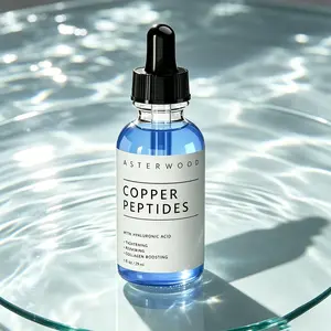 GHK Cu Peptide Repair Serum, Hyaluronic Acid Infused Daily Essence, Skin Firming, Moisturizing and Collagen Support for Facial Care