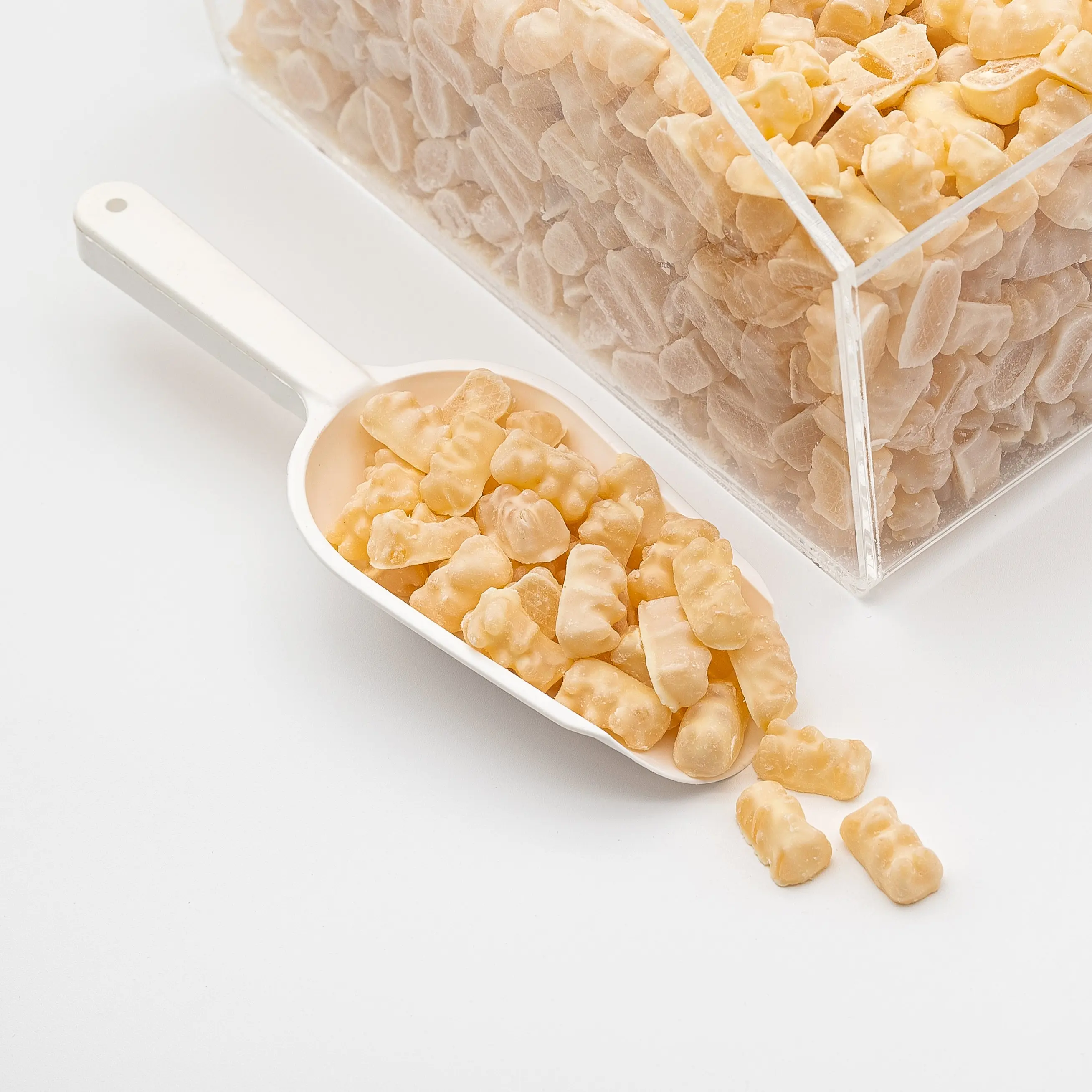 White Chocolate Covered Gummy Bears - Sweet and Soft Gummy Candy Covered in Smooth White Chocolate - 4 oz & 8 oz & 1 lb Chocolate Bag
