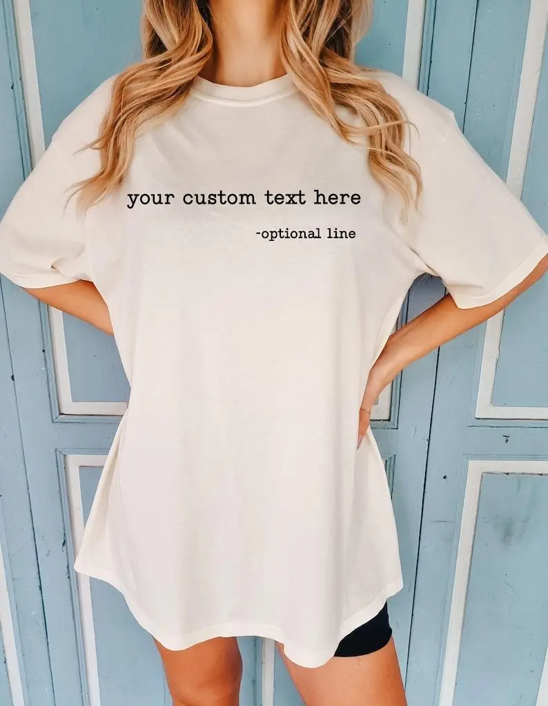 Women's Short-Sleeve Custom Comfort Colors T-Shirt - Personalized Text Apparel, Casual Everyday Piece for Matching Party Outfits