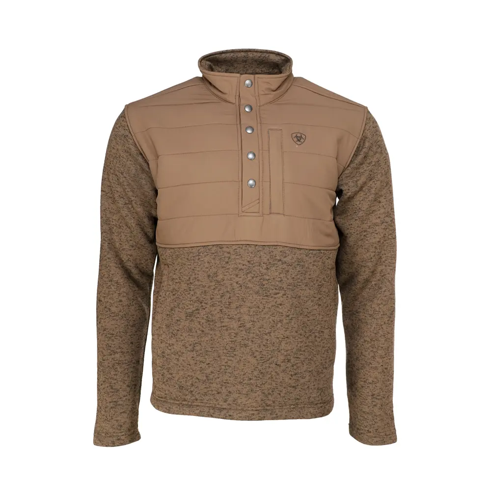 Ariat Mens Caldwell Reinforced Snap Sweater Casual - Brown