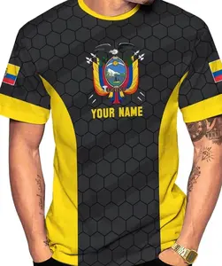 Tee4U 8 Customized Ecuador Shirt Women Men, Ecuador Jersey Ecuadorian Gifts, Personzalized Ecuadorian Flag Pride Soccer Jersey Polo Shirt, S-5XL Unisex D9KD