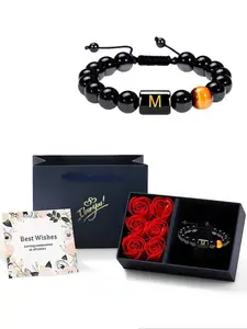 Men's Letter Braided Bracelet, Fashion Accessory, Perfect for Parties and Daily Wear, Versatile Trendy Jewelry, Ideal Birthday Gift