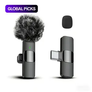 Wireless Lapel Microphone with Noise Reduction, Plug-and-Play Phone Mic for iPhone and Android, Recording Mic for Live Streaming, Live Broadcasting Equipment, Vlog, Interview, Lavalier Mic, Clip on Mic