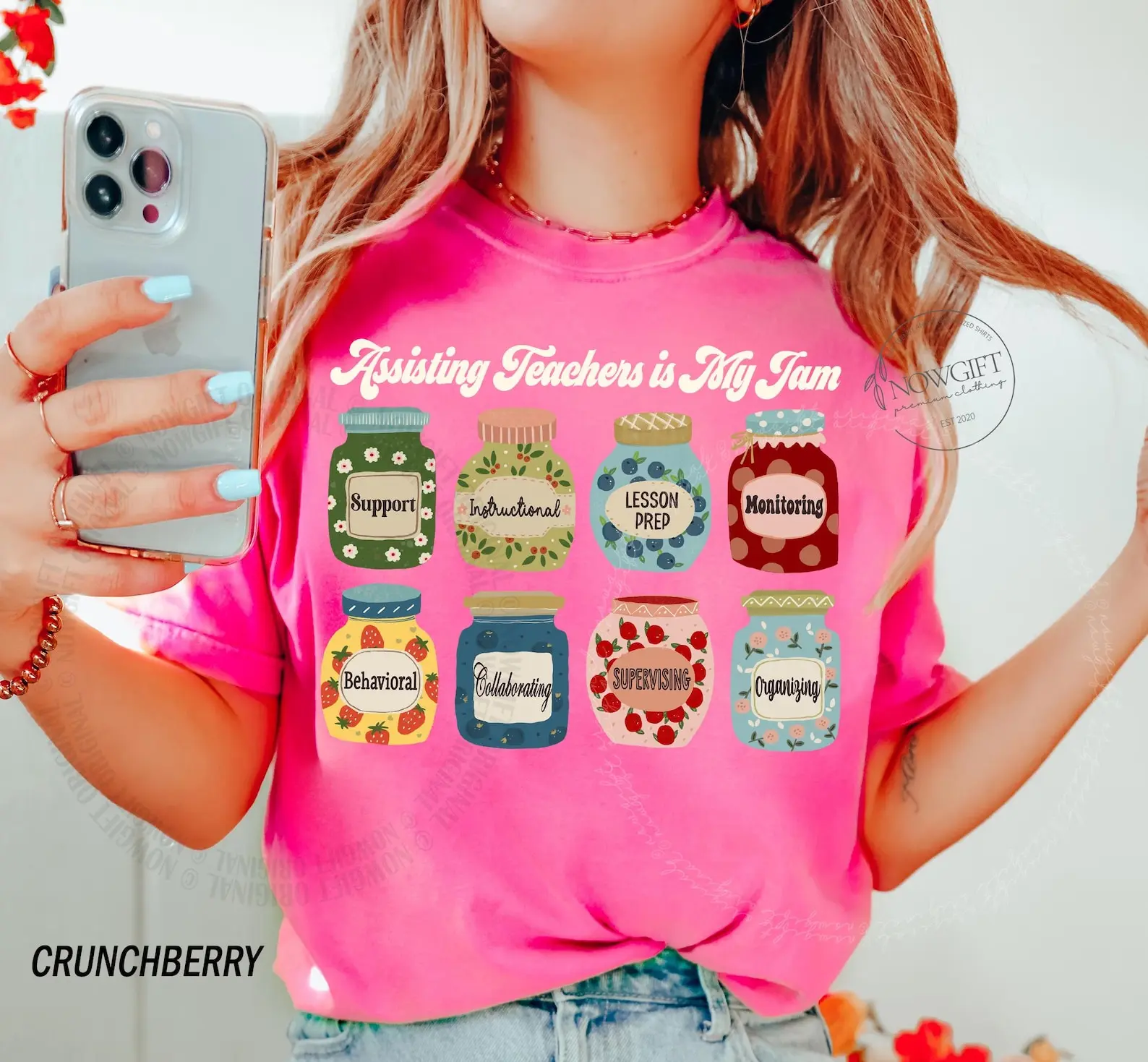 Assisting Teachers Is My Jam Shirt – Gift Tee for Teacher Assistants & Aides
