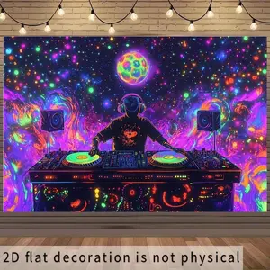 2D Flat, 1 piece, 70.9x43.3 inches, music-themed party backdrop - durable decoration, ideal gift for birthdays, tailgate parties, music lovers and party enthusiasts, celebration decoration, vibrant design pattern, Party Decorations Banners