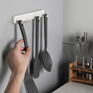 Expandable Gap Hook No-Drill Kitchen Cabinet Organizer, Bathroom Pull-Out Strong Adhesive Storage Rack, Space-Saving Wall Mount Holder