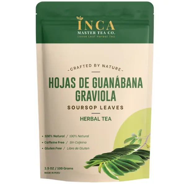 Inca Master Tea Soursop Tea Hojas de Guanabana Graviola - 3.5 Ounces - 65 Servings Beverage