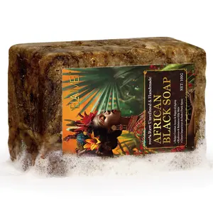 ELAIMEI AFRICAN BLACK SOAP-100g per box, 1 box pack, handcrafted African black soap, Cleansing Bar Soap. It cleans and nourishes the skin, Cleansing and reviving its luster. Suitable for home use and suitable for all skin types.