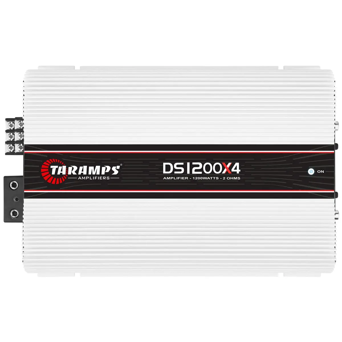 Taramps DS 1200x4 2 Ohms 1200 Watts RMS 4-Channel 300x4 Watts RMS, Class D Full Range, Crossover High/Low Pass Fixed, Bridgedable, Car Audio Amplifier