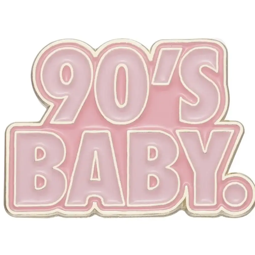 90’s Baby pink enamel pin