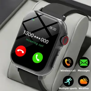 New smart watch with a full touch screen, calling and messaging functions, multifunctional sports watch with alarm, calculator, calendar, and weather check, suitable for both Android and iPhone devices, Fitness Sport Watch