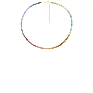 SHASHI Aisha Gemstone Necklace in Muted Rainbow