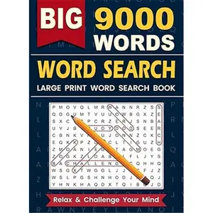 Adult Large Print Word Search Puzzle Book - Soft Cover, 225 Engaging Brain Games with Hidden Words, Vocabulary Building, for Entertainment and Relaxation
