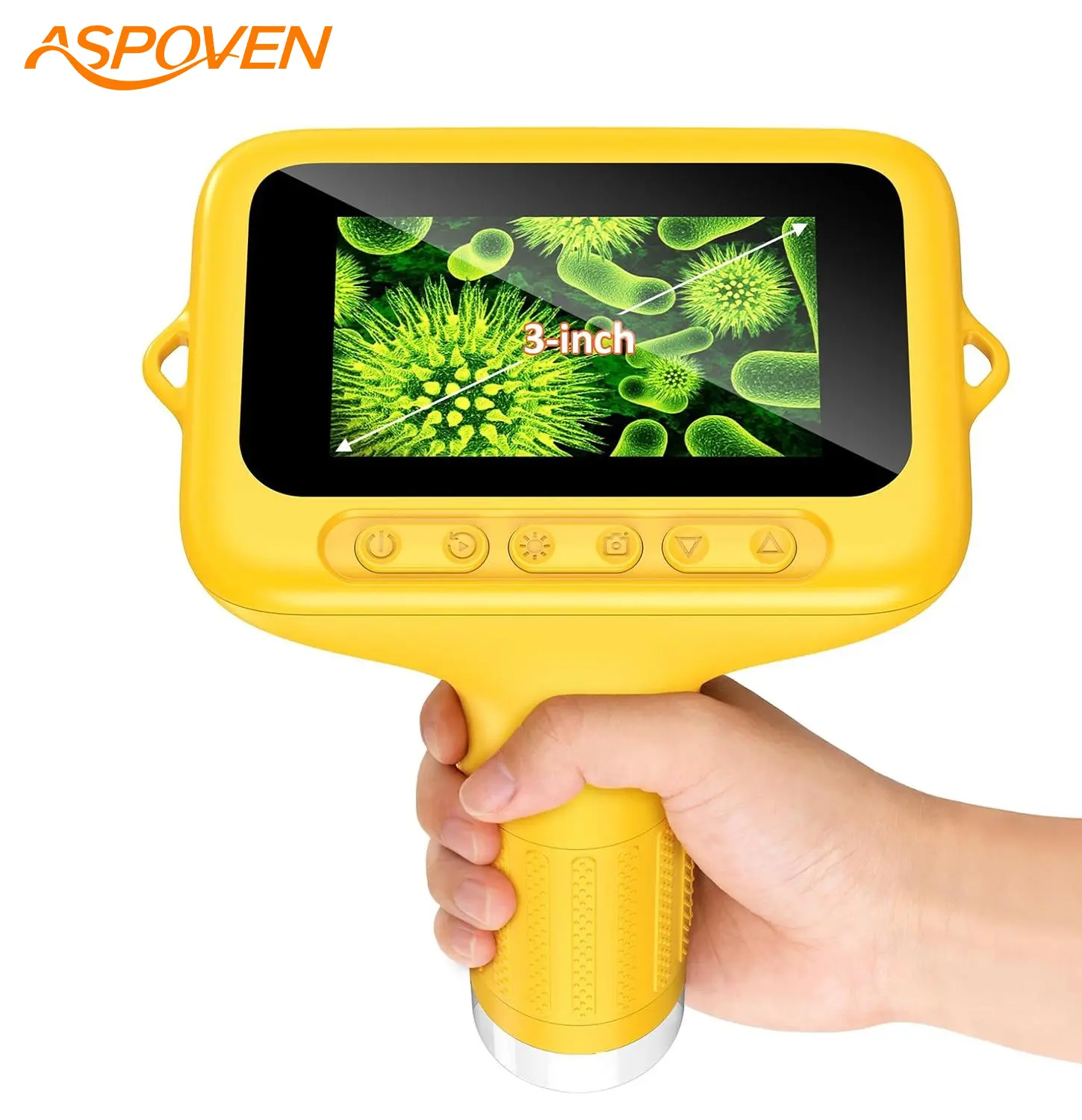 ASPOVEN 2025 Upgraded 4K Compound Microscope, 3" IPS Screen,100X-1000X STEM Educational Science Toys,Multiple Color,Learning tools,Christmas & Birthday Gifts for Age 5 6 7 8 9 10 11 12 Girls & Boys #SummerVibes