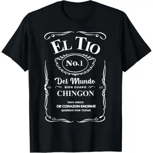 El Tio No1 Mundo Cotton T-shirt with HighQuality Print Soft and Comfortable Design Practical Round Neck Made in USA