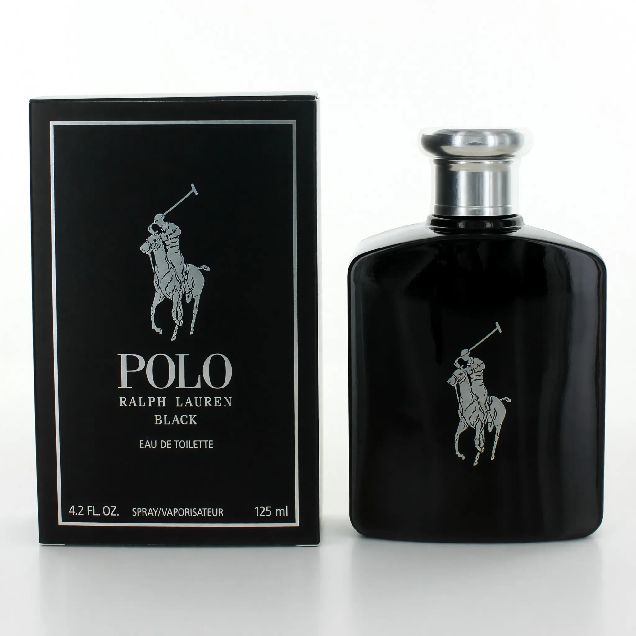 Ralph Lauren Polo Black Men's Eau De Toilette Spray - 4.2 fl oz Woody Aroma Cologne Fragrance Spray