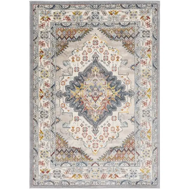 Livabliss AKR2300-23 Traditional Machine-Woven Multi-Color Ankara Rug, Indoor Medium Pile, 2 x 3 ft Rectangle Carpet