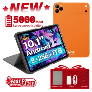 Slim Portable Android Multifunctional Tablet, High Pixel HD Dual Camera Tablet, Ultra Large Storage 10.1” 8GB/256GB | Student/Business Daily Use | Ideal Valentine's Day Gift | Buy 1 Get 6 Free Bundle Accessories