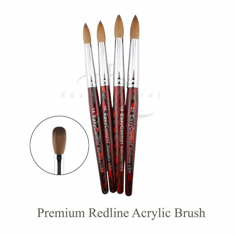 Redline kolinsky  Premium  acrylic brush / Perfect brush for beginners to pros / size #14 , #16 , #18 .