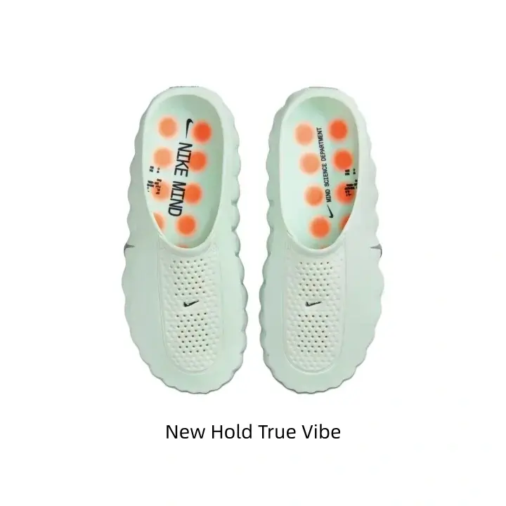 Perforated foam recovery slide sandals with massage dotted footbed, full breathable hollow upper, orange anti-slip outsole, lightweight slip-on slides perfect for shower, pool & casual daily rest
