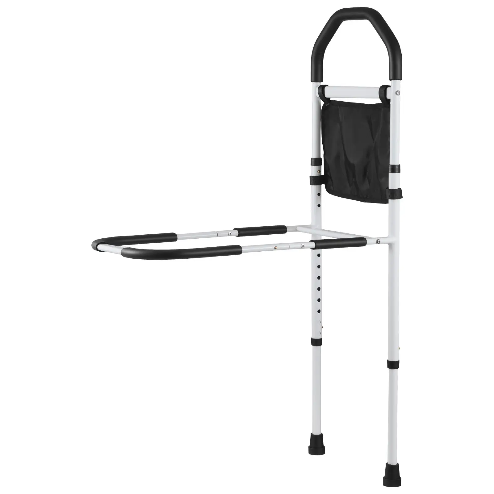 VEVOR Bed Rail for Elderly, Bedside Assist Rails with Supporting Leg and PU Handrail, Adjustable Height Carbon Steel Pipe Bedside Cane, Bed Bars for Seniors & Patients, Fits King, Queen, Full, TwinSummervibes