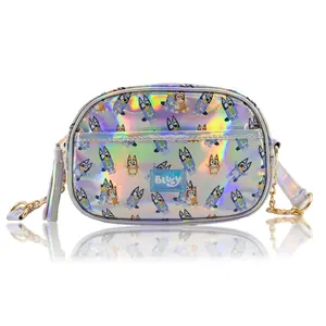 Fast Forward Bluey Purse Crossbody Handbag for Women | Bluey Metallic Vinyl Women's Shoulder Handbag | Bluey Accessories for Girls