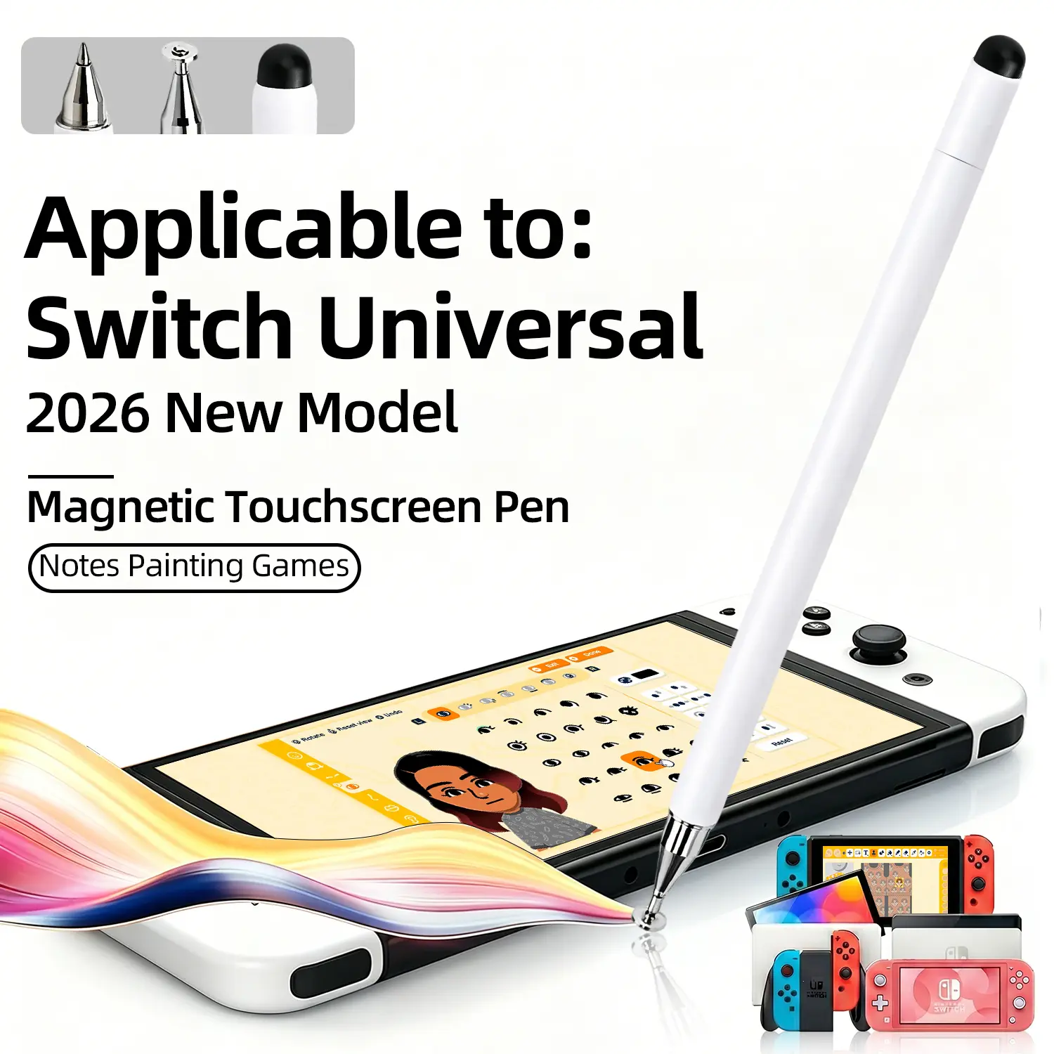 3-in-1 Universal Stylus for All Touch Screens, For iPad & iPhone 17 Pro Max Phone,Switch, High Sensitivity Disc Stylus for Smooth Scrolling, No Bluetooth Needed BackToSchool