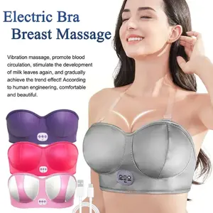 Silver Breast Massager Electric Breast Massager Intelligent Massage Hot Compress Home Breast Massage Bra Underwear