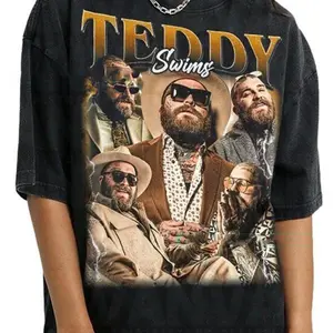 Vintage Teddy Swims T-Shirt Unisex Graphic Tee Gift for Teddy Swims Fans Shirt