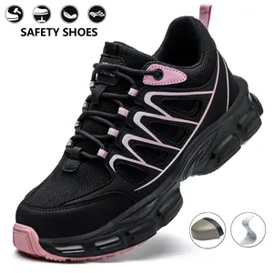 Women's Steel Toe Work Footwear - Closed, Kevlar Protection, Breathable Upper, Lightweight Comfortable Worker Shoes for Warehouses, Factories