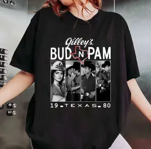 Gilley's Bud and Sissy 1980 Texas T-Shirt, Vintage Urban Cowboy Shirt, Retro Country Western Graphic Tee, John Travolta Movie Fan Gift
