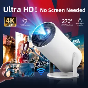[US warehouse]Ultra-portable Mini HD Projector with 270° Rotation, Compatible with Mobile Phones TVs Laptops, Android 11.0, WiFi 6, projector 4K Decode, Perfect for Home Theaters & Parties - Audio deal screen adjustment movie  projector  magic